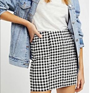 Free People Modern Femme Gingham Skirt